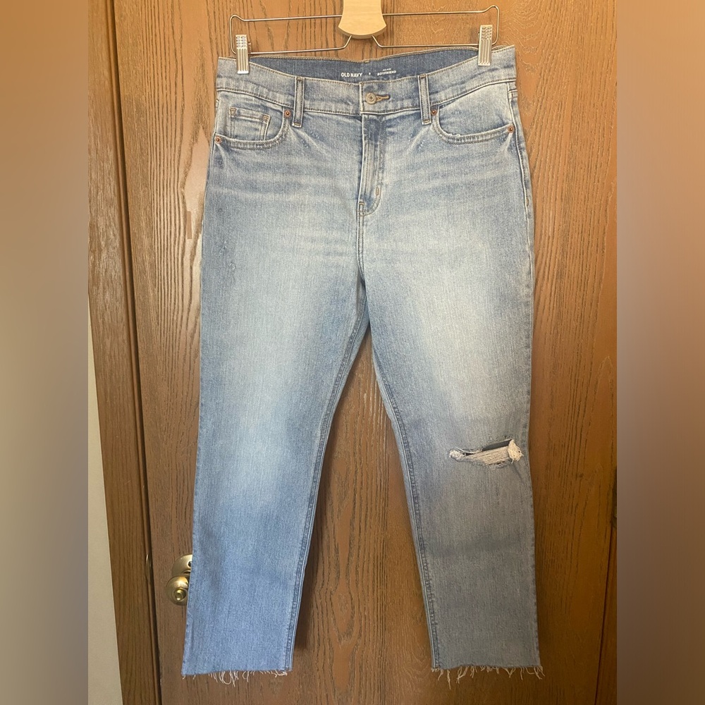 Old Navy Midrise Boyfriend Ripped Jeans